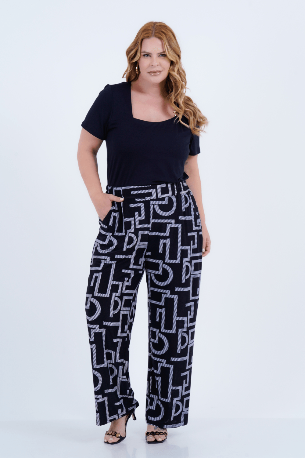 Blusa Plus Size Feminino Manga Curta Splendore