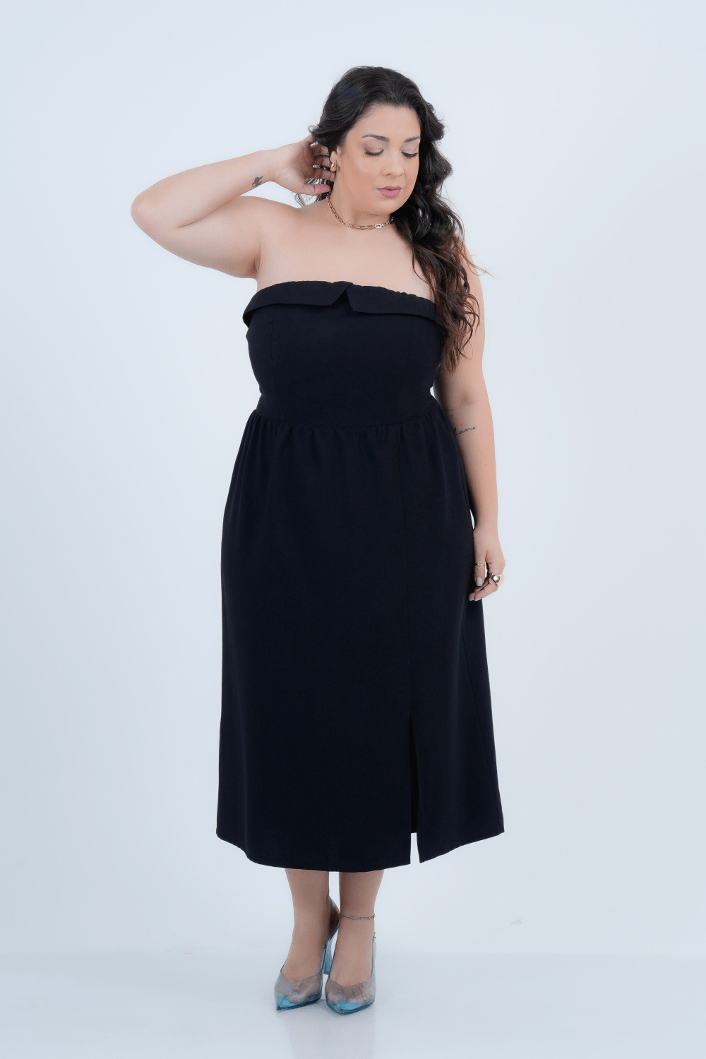 Vestido Plus Size Feminino Midi Prosecco
