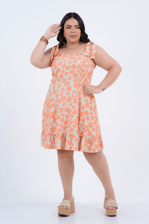 Vestido Plus Size Feminino Médio Amarilis