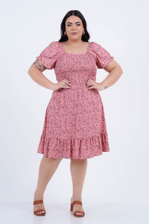 Vestido Plus Size Feminino Médio Francesca