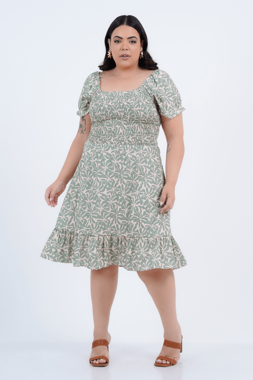Vestido Plus Size Feminino Médio Francesca