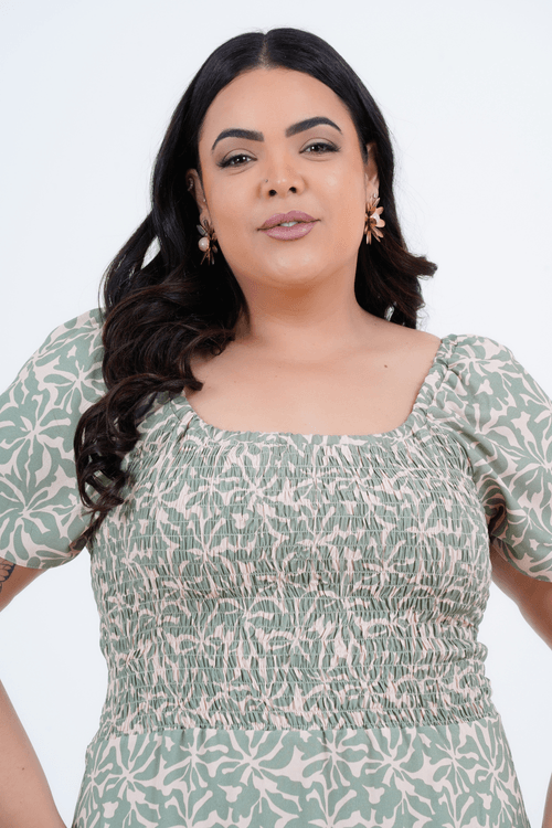 Vestido Plus Size Feminino Médio Francesca