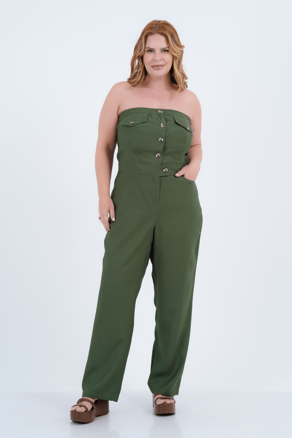 Macacão Plus Size Feminino Chianti