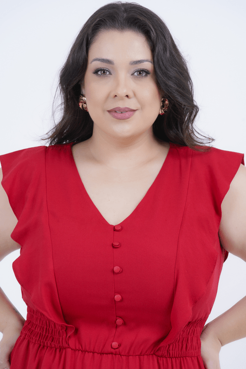 Vestido Plus Size Feminino Médio Barolo