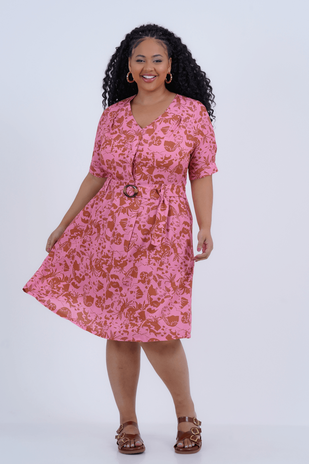 Vestido Plus Size Feminino Médio Etna