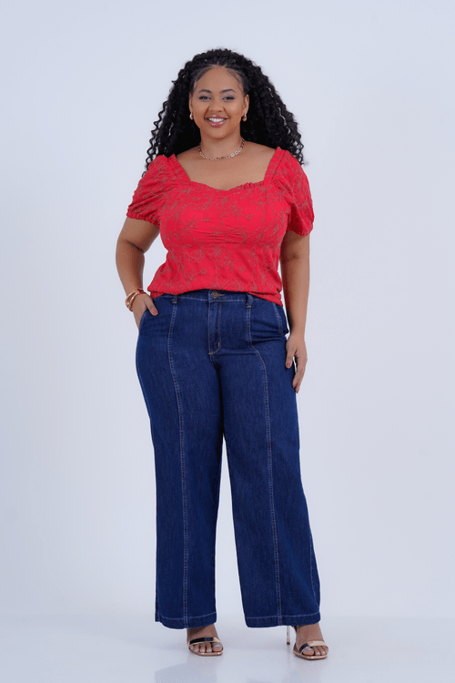 BLUSA PLUS SIZE FEMININO MANGA CURTA LAZIO