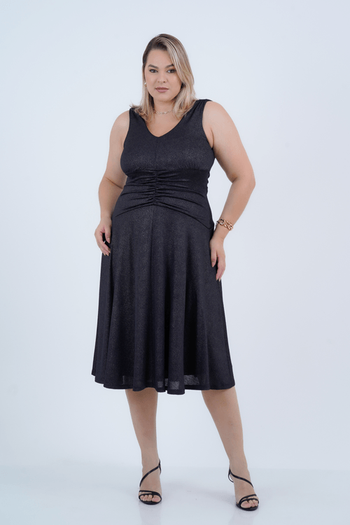 VESTIDO PLUS SIZE FEMININO MIDI VINO