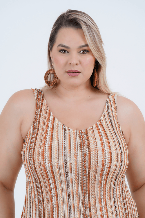 VESTIDO PLUS SIZE FEMININO MIDI FIORELLA