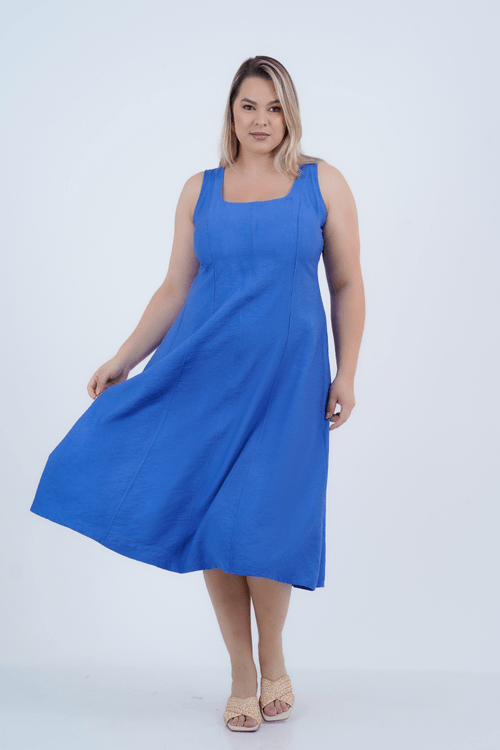 Vestido Plus Size Feminino Midi Alfaiataria Agliè
