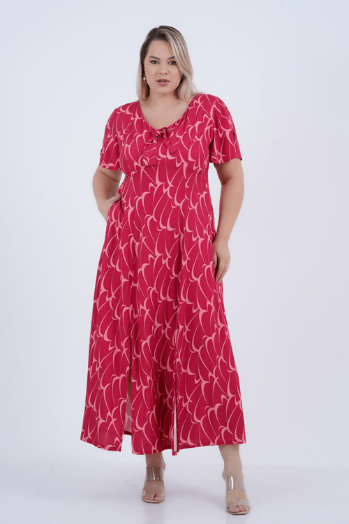 VESTIDO PLUS SIZE FEMININO LONGO GERACE