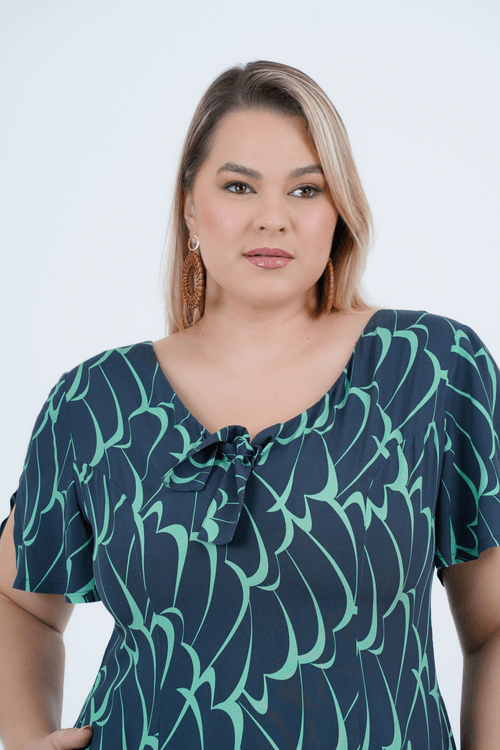 VESTIDO PLUS SIZE FEMININO LONGO GERACE
