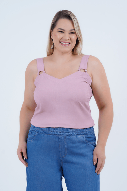 REGATA PLUS SIZE FEMININO LINHO VITTORIA