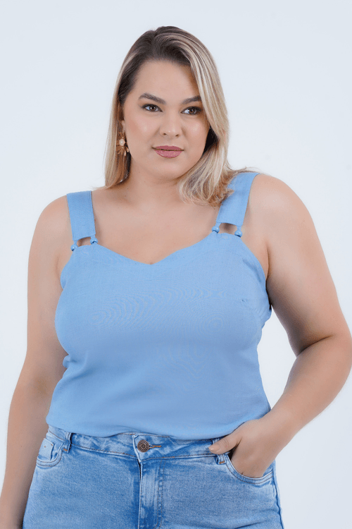 REGATA PLUS SIZE FEMININO LINHO VITTORIA