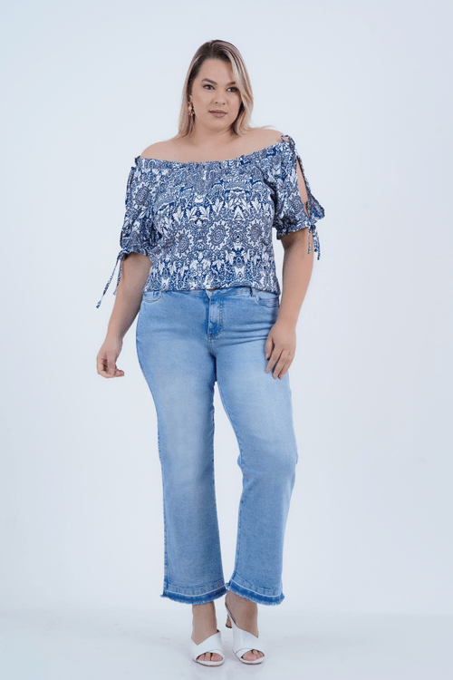 BLUSA PLUS SIZE FEMININO MANGA 3/4 LAVINIA