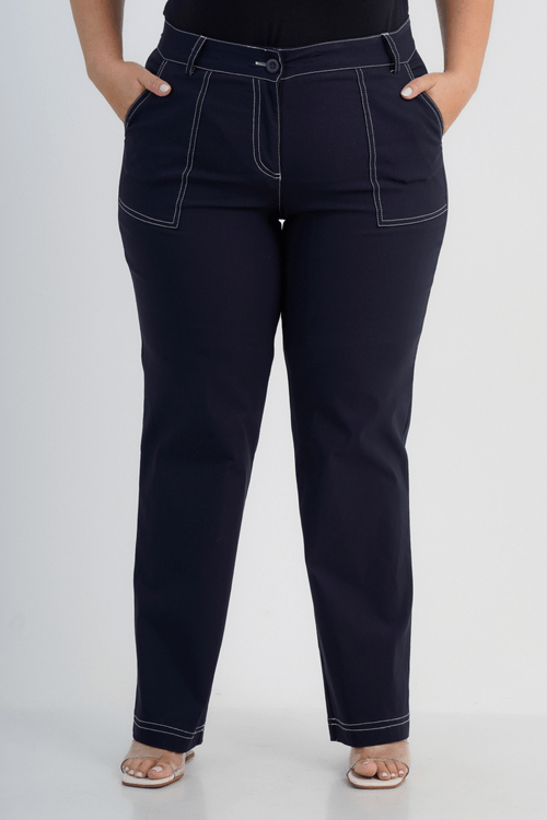 Calça Plus Size Feminino Reta Alfaiataria Notte