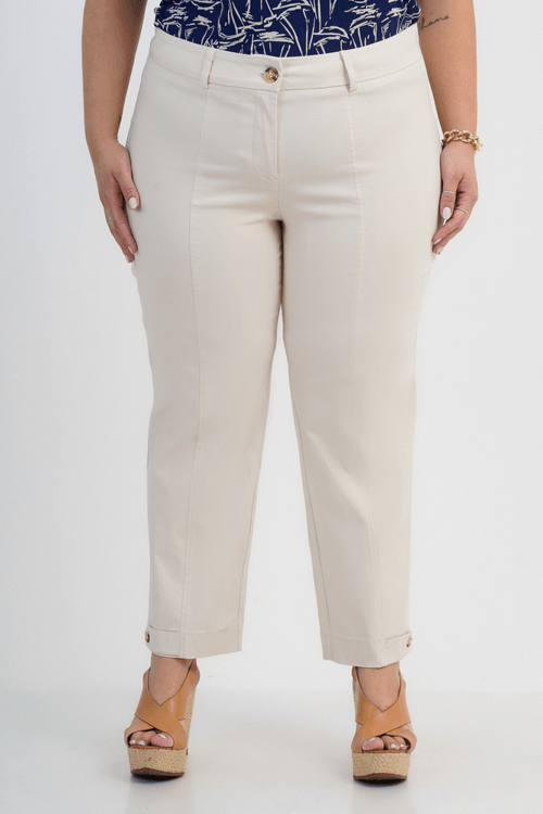 CALÇA PLUS SIZE FEMININO ALFAIATARIA CROPPED EMILIA