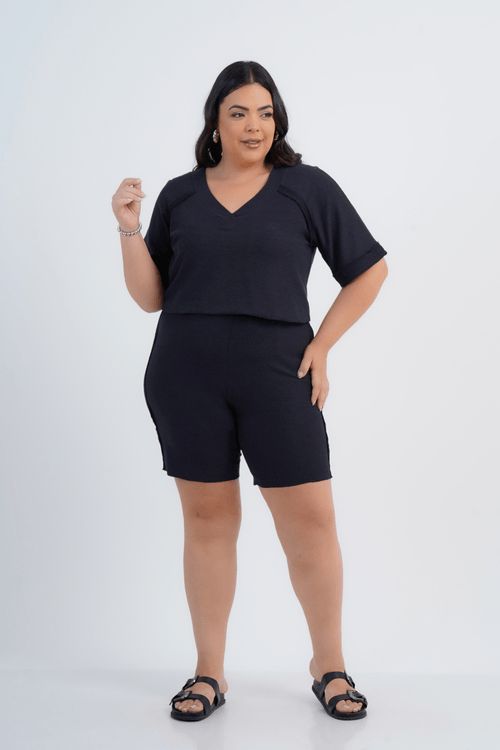 BLUSA PLUS SIZE FEMININO MANGA CURTA TURQUIA