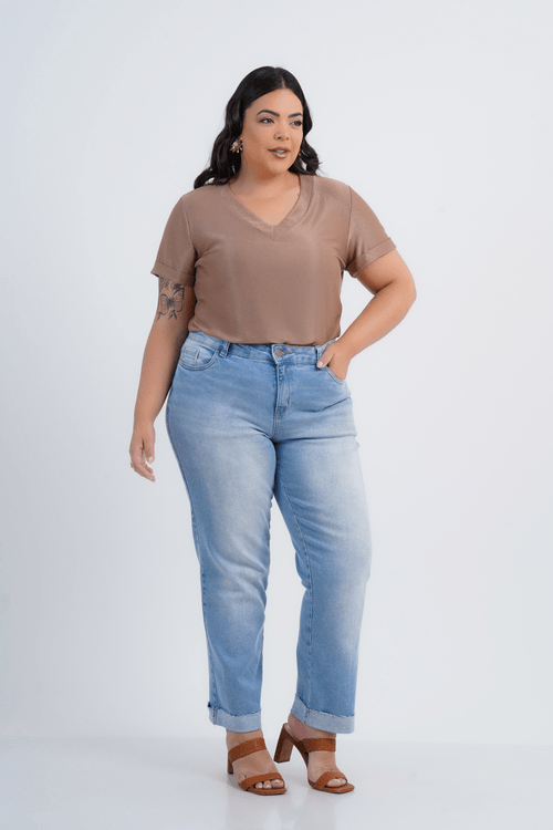 BLUSA PLUS SIZE FEMININO MANGA CURTA SPORTING