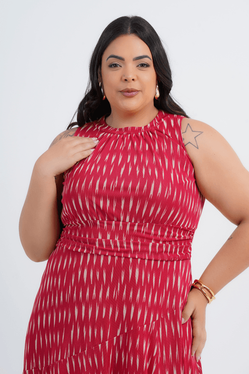 VESTIDO PLUS SIZE FEMININO MIDI TULE SANGIOVESE