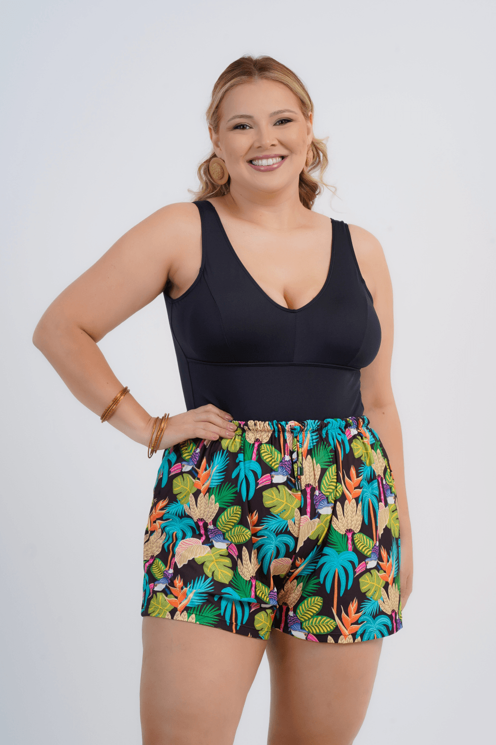 SHORTS PLUS SIZE FEMININO PRAIA MARONTI