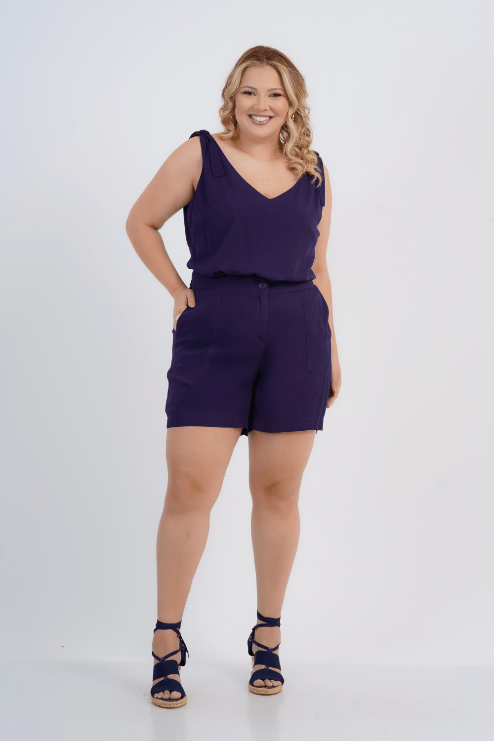 SHORTS PLUS SIZE FEMININO COLINA