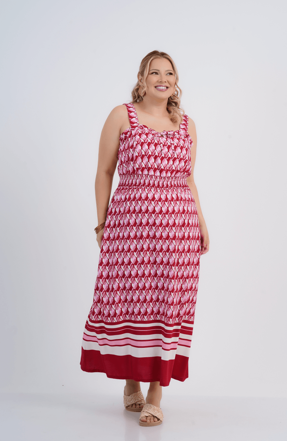 VESTIDO PLUS SIZE FEMININO MIDI ATRANI