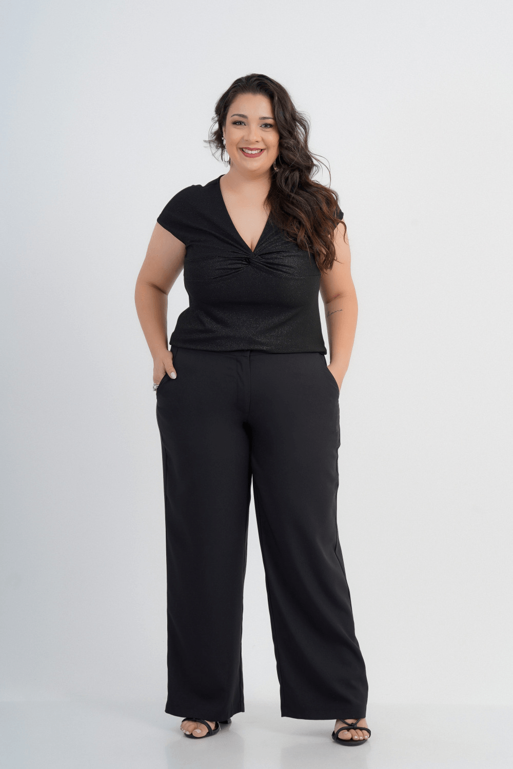 BLUSA PLUS SIZE FEMININO MANGA CURTA INTENSITÀ
