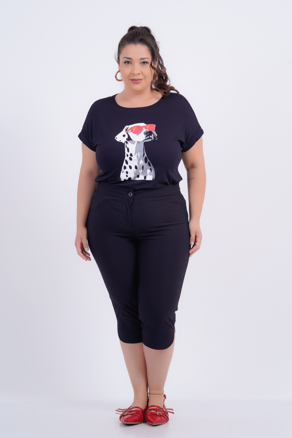 CALÇA CORSÁRIO PLUS SIZE FEMININO POMERIGGIO