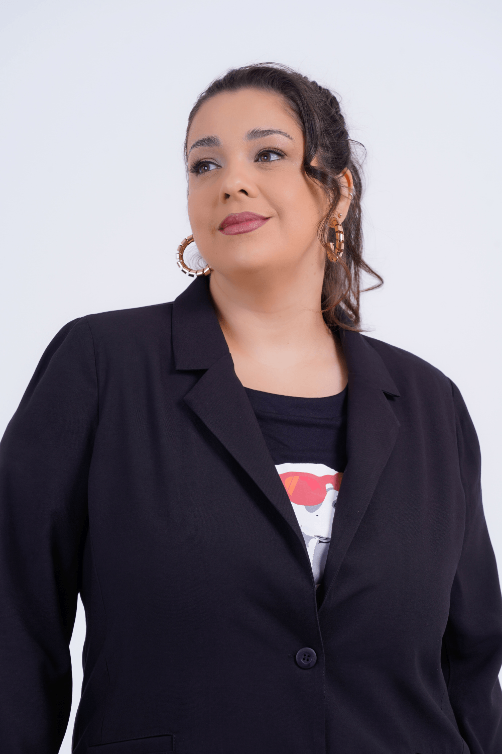 BLAZER PLUS SIZE FEMINO MANGA LONGA ALFAIATARIA BERGAMO - Program