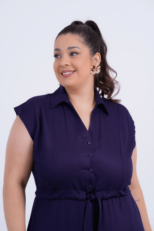 VESTIDO PLUS SIZE FEMININO MIDI
