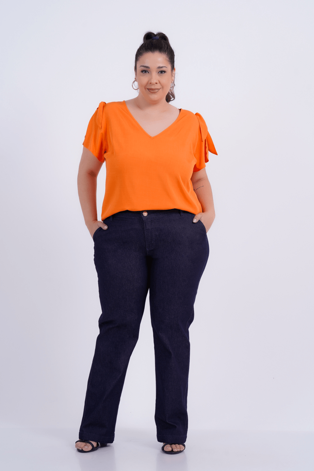 BLUSA PLUS SIZE FEMININO MANGA CURTA VITA
