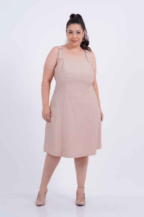 VESTIDO PLUS SIZE FEMININO MÉDIO ALFAIATARIA