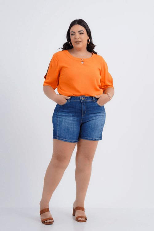 BLUSA PLUS SIZE FEMININO MANGA 3/4 MIA