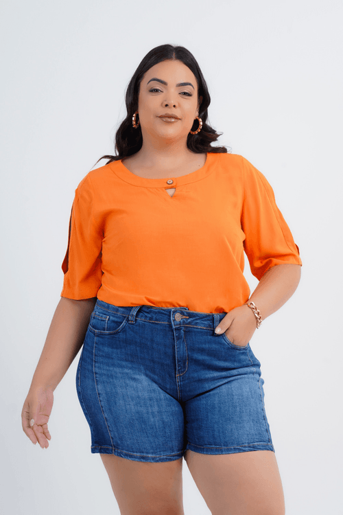 BLUSA PLUS SIZE FEMININO MANGA 3/4 MIA