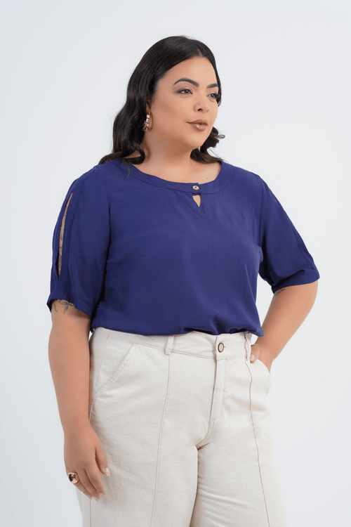 BLUSA PLUS SIZE FEMININO MANGA 3/4 MIA