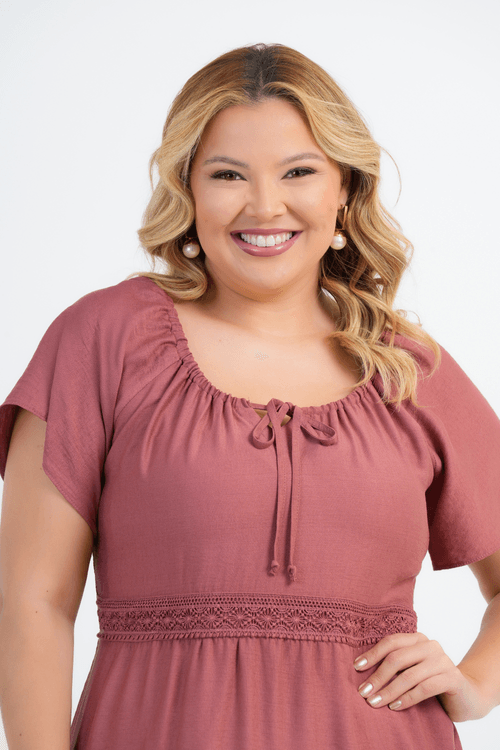 VESTIDO PLUS SIZE FEMININO MIDI MARROCOS
