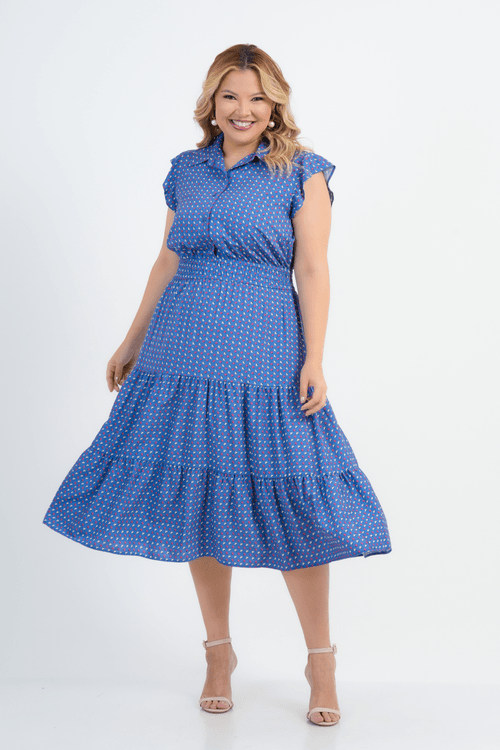 VESTIDO PLUS SIZE FEMININO MIDI PADMA