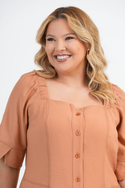 VESTIDO PLUS SIZE FEMININO MIDI ALFAIATARIA ANTÚRIO