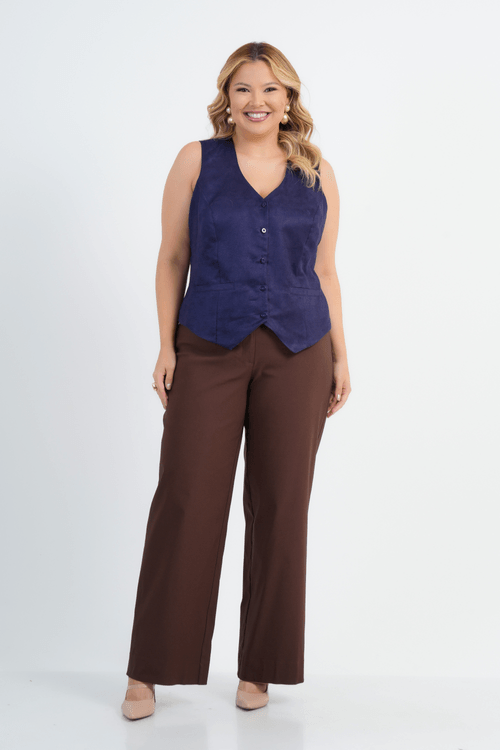 COLETE PLUS SIZE FEMININO RAFFINATO