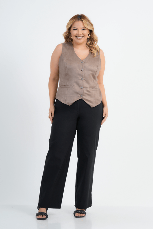 COLETE PLUS SIZE FEMININO RAFFINATO