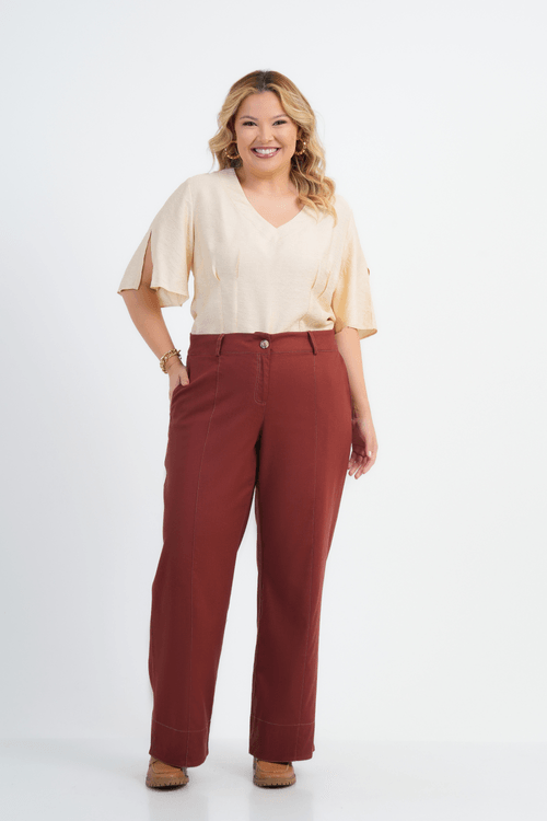 BLUSA PLUS SIZE FEMININO MANGA CURTA MAYA