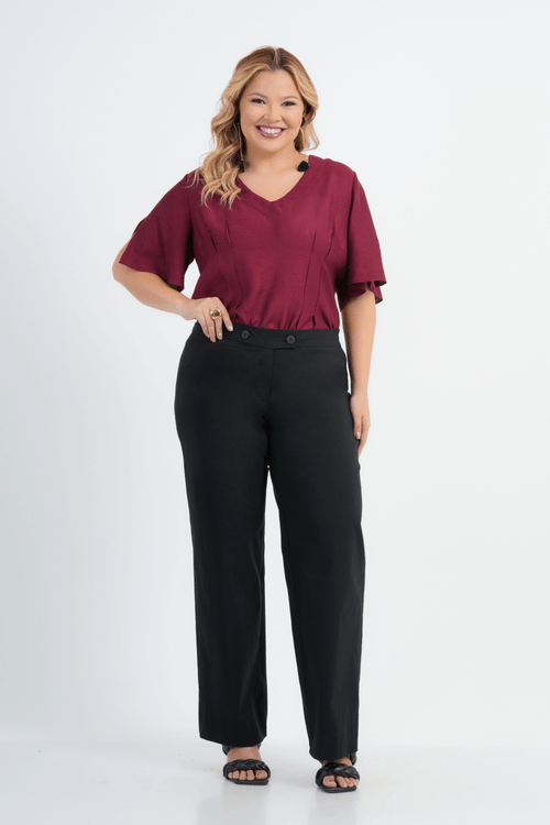 BLUSA PLUS SIZE FEMININO MANGA CURTA MAYA