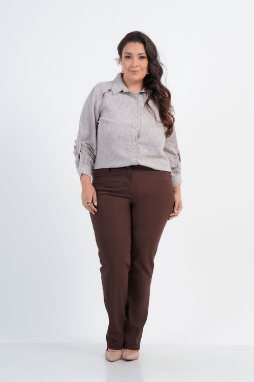 CAMISÃO PLUS SIZE FEMININO MANGA LONGA PLATÔ
