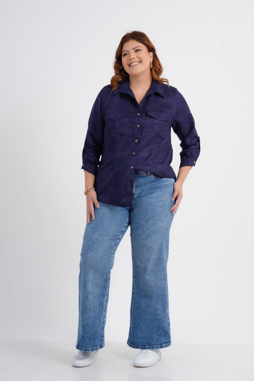 CAMISÃO PLUS SIZE FEMININO MANGA LONGA RAFFINATO