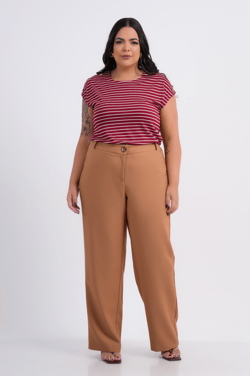 BLUSA PLUS SIZE FEMININO MANGA CURTA ZOE