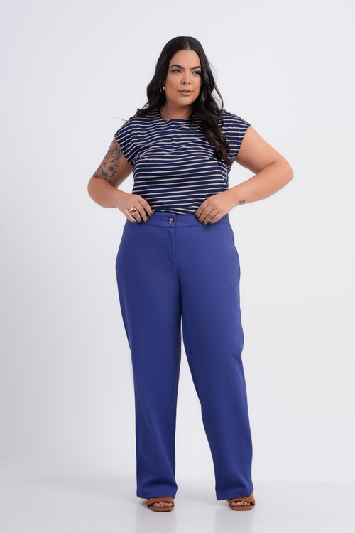 BLUSA PLUS SIZE FEMININO MANGA CURTA ZOE