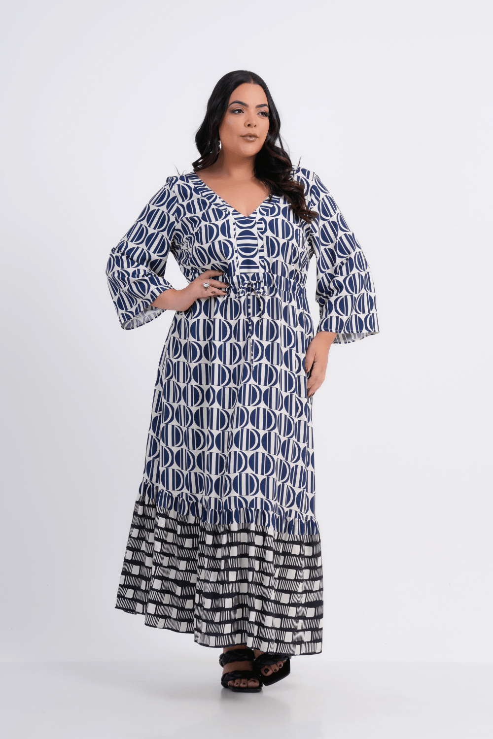 VESTIDO PLUS SIZE FEMININO MAXI PANDORA