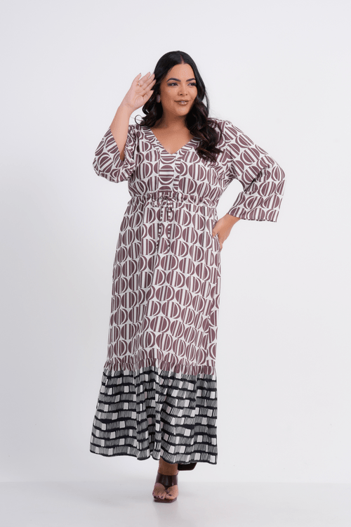 VESTIDO PLUS SIZE FEMININO MAXI PANDORA