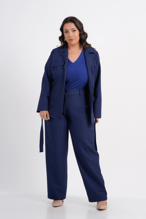 CALÇA PLUS SIZE FEMININO RETA ALFAIATARIA LEEDS