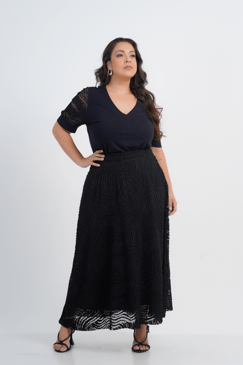 SAIA PLUS SIZE FEMININO MIDI ROMANTIQUE